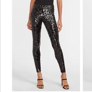 Express High Waisted Sequin Leggings